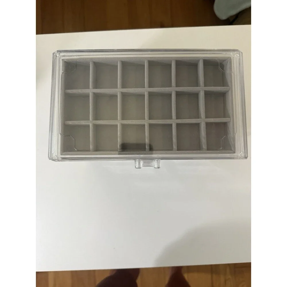 Compact 5-Drawer Jewelry Organizer with Customized Velvet Inserts - Acrylic